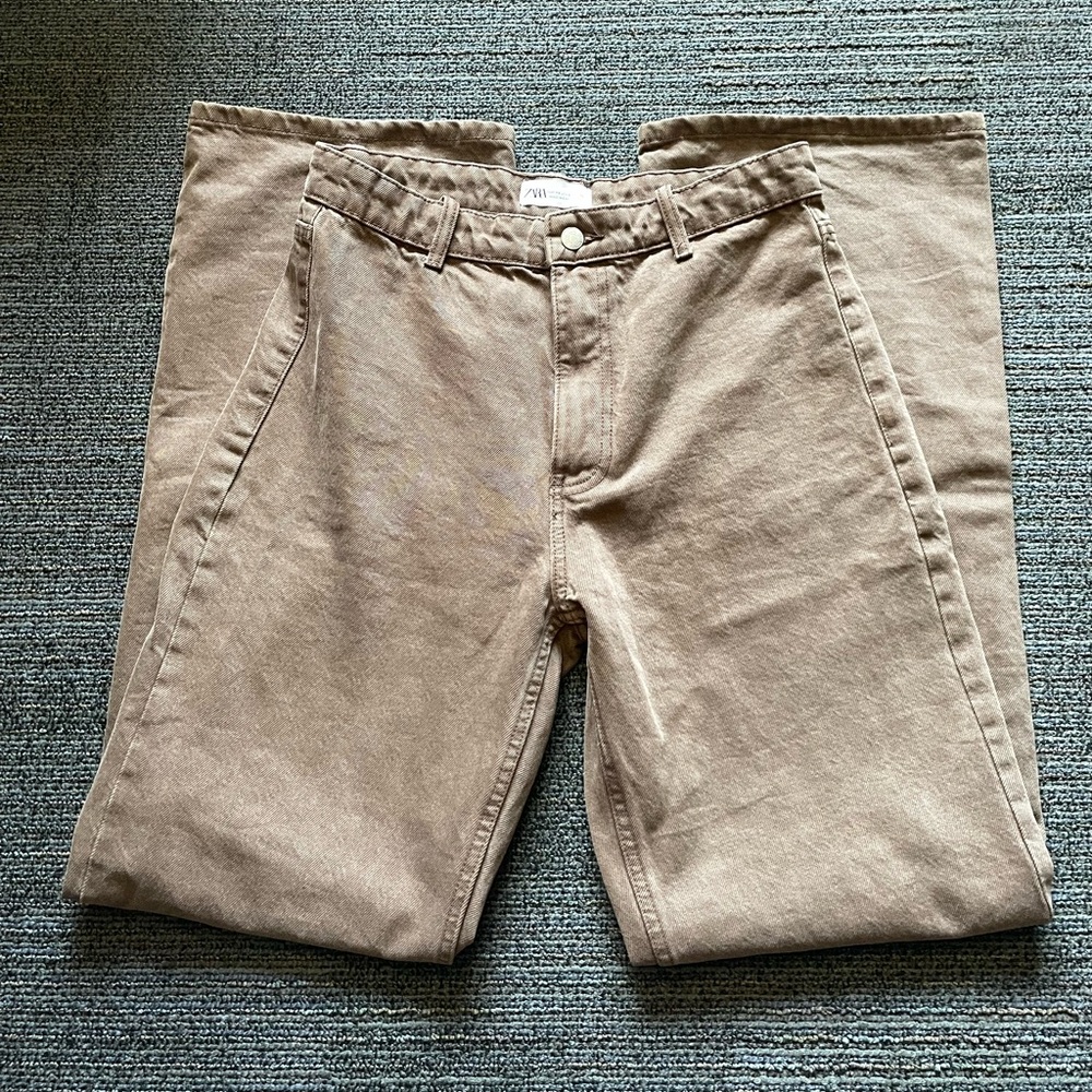 brown high waisted jeans